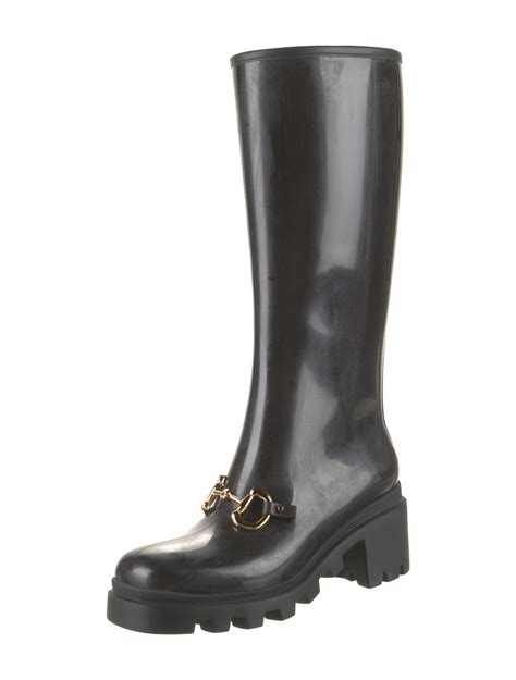 gucci horsebit rain boots